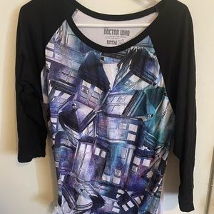 GUC Doctor Who TARDIS baseball tee (XL)